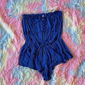 Royal Blue Strapless Romper